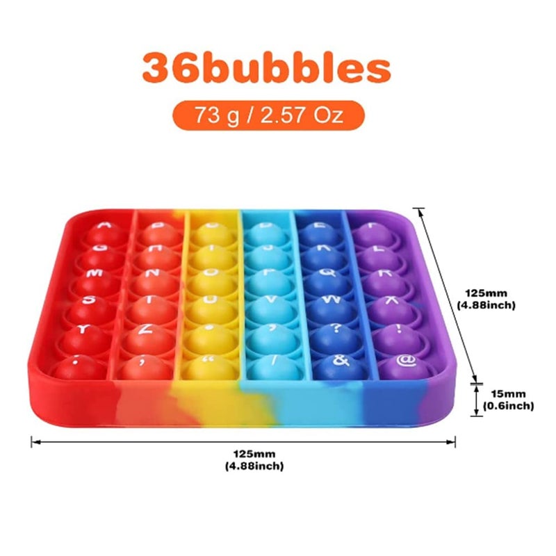 AK-SHIP 2 in 1 Fidget Toys, ABC Learning and Educational Toys, Poppers Fidget Toys,AK-SHIP Stress Relief, Autism Sensory Toys [26 Letters on One Side | Numbers 1-30 on The Other Side] (1 Pack) - Image 3