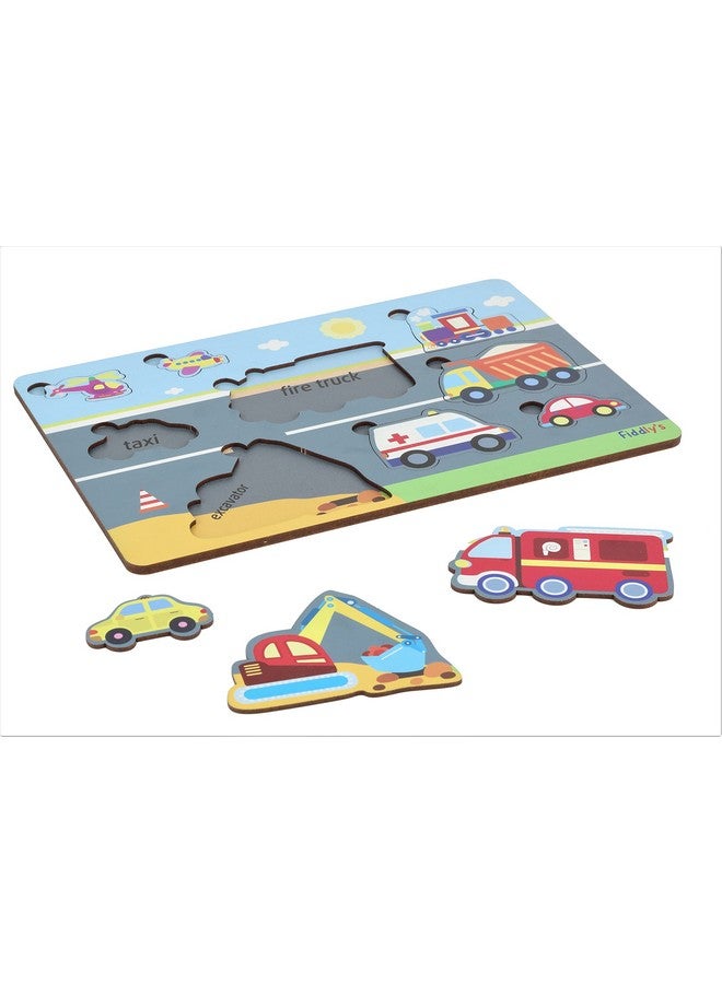 Fiddlys Wooden Transport Educational Puzzle Toy for Kids - Image 2