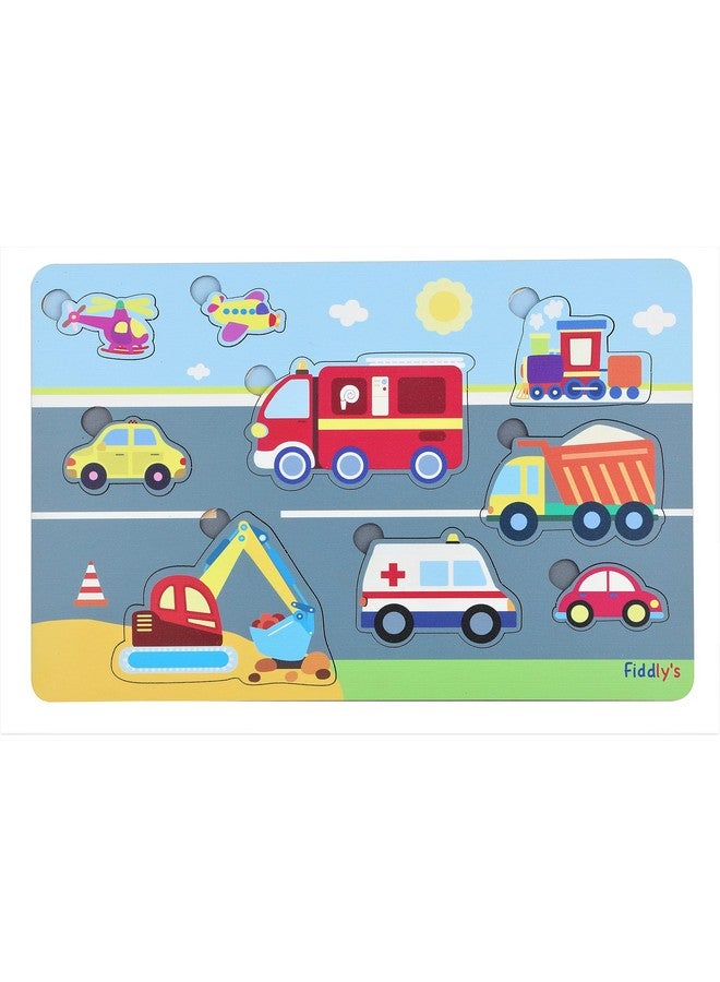Fiddlys Wooden Transport Educational Puzzle Toy for Kids - Image 1