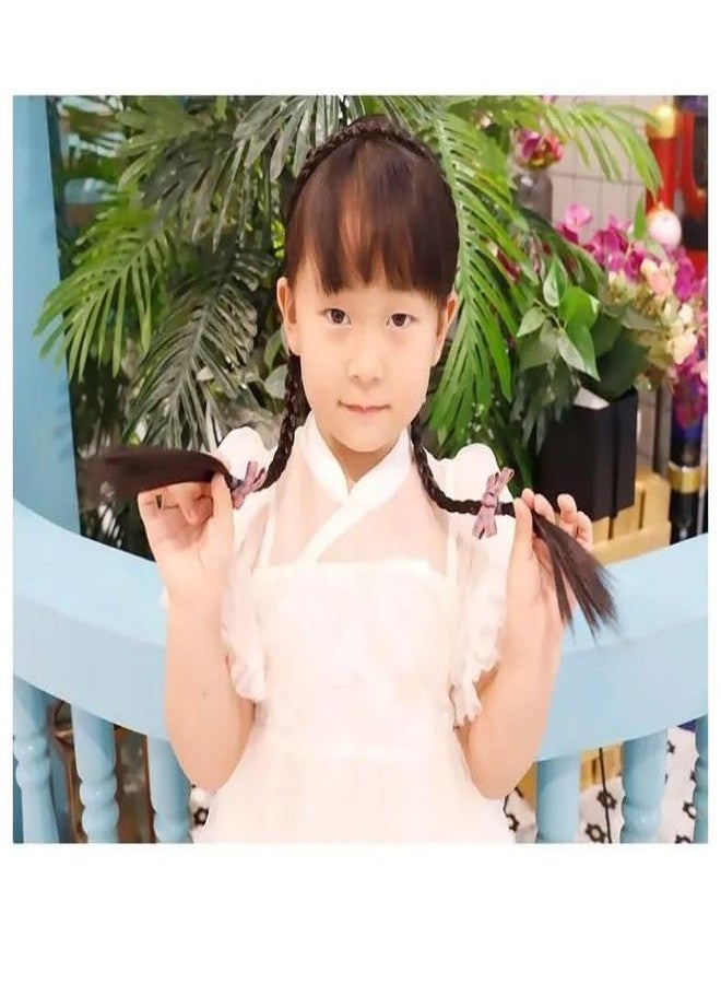 Plenteous Handmade Hair Band Choti Artificial Hair Braid Extension Plaited Hair Hoop Accessory Plastic Band Stylish Ethnic Hairwear for Baby Girls Women Traditional Look Braided Headband - Image 4