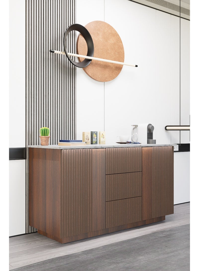 كوفي وورلد ركن قهوة باللون بني، صناعة وطنية عصرية بإضاءة جذابة. - Image 2