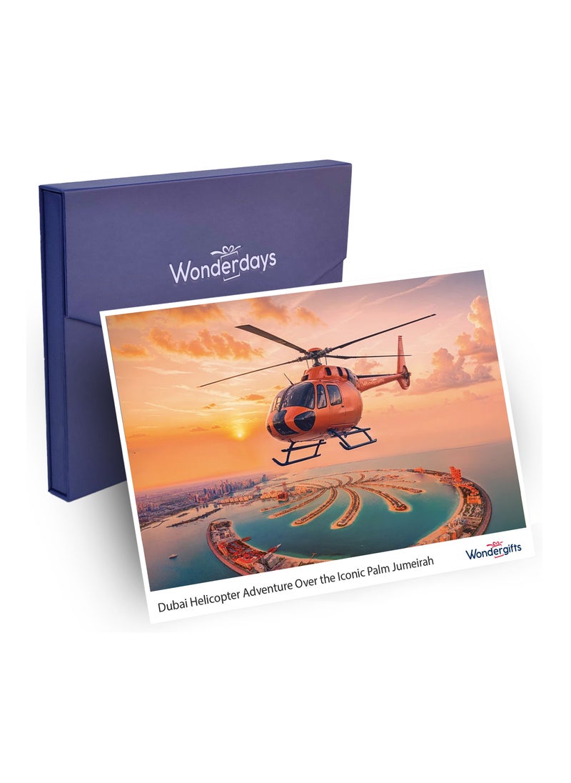 Wondergifts Dubai Helicopter Adventure Over the Iconic Palm Jumeirah Experience Gift with Free Spa Voucher  - Image 1