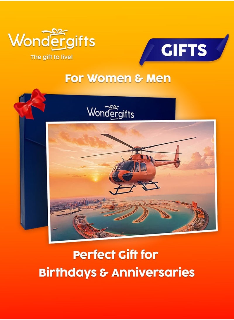 Wondergifts Dubai Helicopter Ride Gift | Fly Over the Palm Jumeirah | Birthday Gift For Women | Perfect Gift For Her & Him  - Image 1