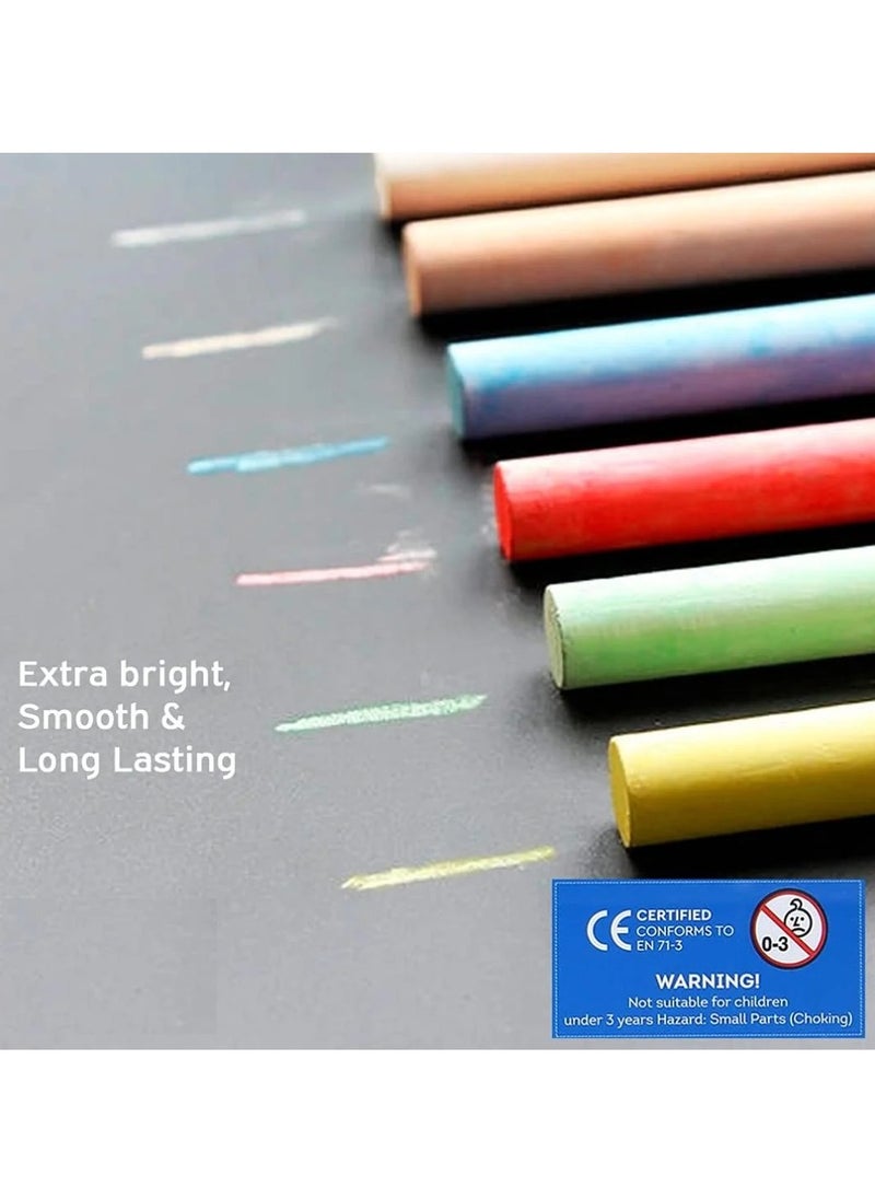 DOMS 10-Piece Dustless Chalk Multicolour  - Image 3