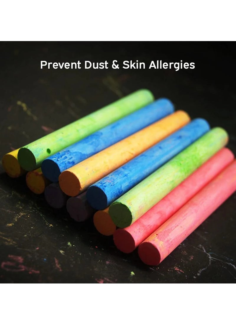 DOMS 10-Piece Dustless Chalk Multicolour  - Image 4