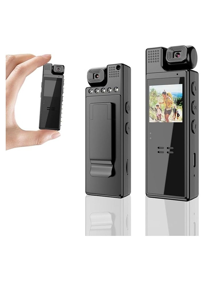 Generic Mini Body Camera 1080P Portable Wearable Pocket Video Recorder with 180° Rotatable Lens, 1.3" LCD, Night Vision – Ideal for Security Guards and Law Enforcement  - Image 1