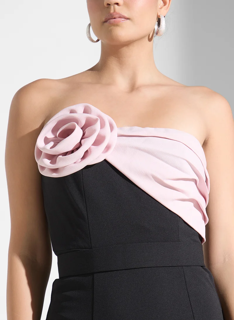 Iyra Floral Strapless Dress