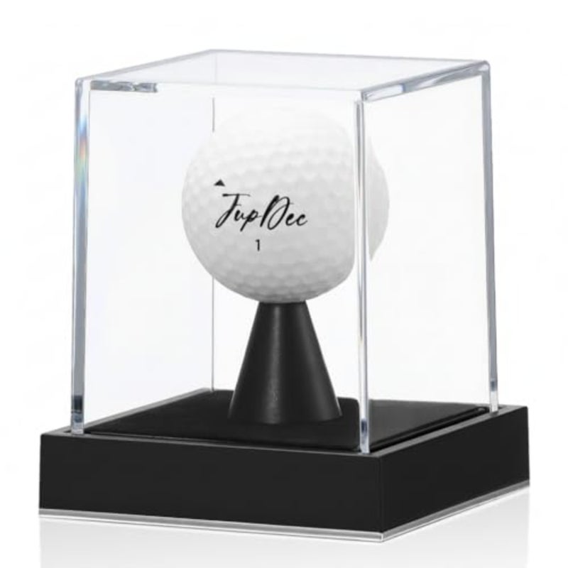 Display Case, Clear Acrylic Single Golf Holder with Durable Base, Dustproof Cube Showcase with Black Velvet Interior, Ideal Gift for Sports Memorabilia Fans and Collectors - Image 1