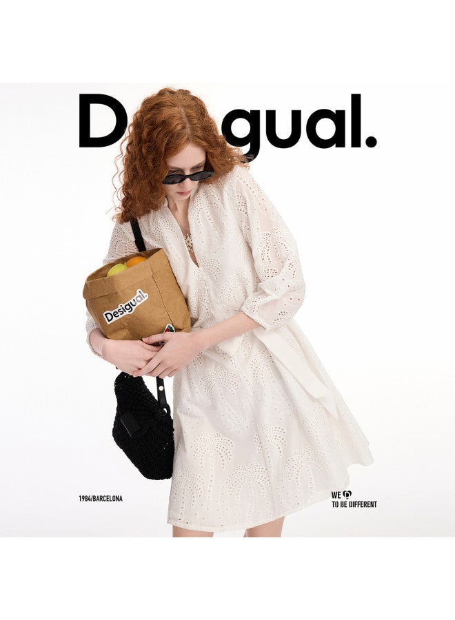 DESIGUAL bohemian Embroidered Lace Cotton Dress - Spring Summer 2025 New Arrival - Image 2