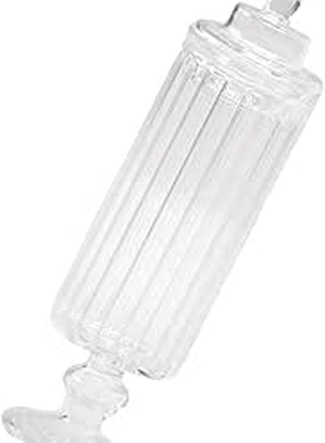 Miniature Dollhouse Glass Candy Jar With Lid Smooth Surface Home Decor - Image 1