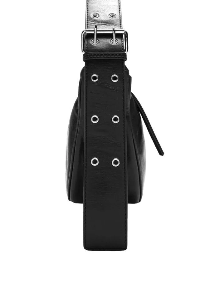 PARFOIS Leather Hobo Bag With Studs