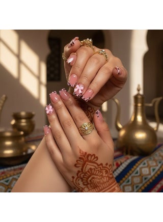 نوع الأظافر: أظافر فرنسية ملصقة - حزمة جل ناعم، أظافر فرنسية مزيفة قصيرة، أظافر صالونية الجودة، أظافر ملصقة بسلاسة، أظافر ملصقة بالغراء للنساء، فن الأظافر، تزيين الأظافر. - view 2