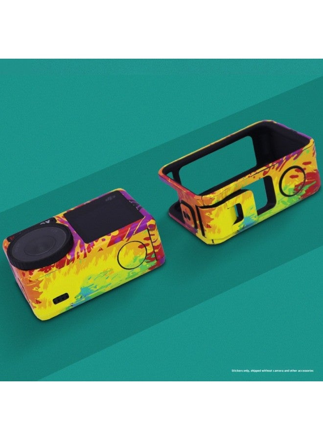 StartFly For DJI Action 3/4 Sports Camera Sticker Full Bag Photo Frame Color Change Sticker Accessories-Color:AC4-07 Stickers-Specifications:DJI Action 4 + Framework Full Set  - Image 4