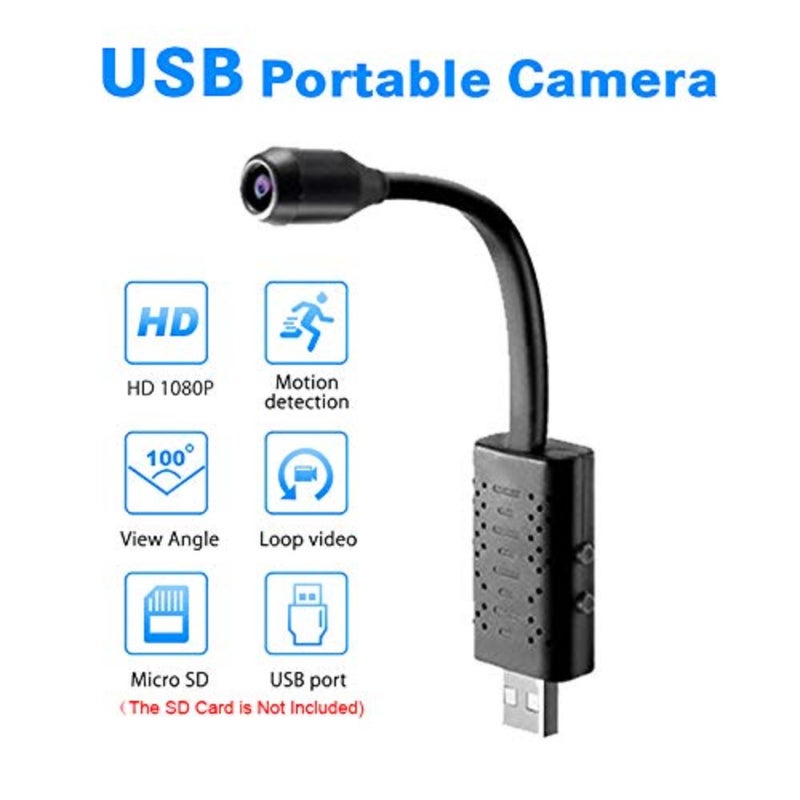 U21 HD Smart Mini WiFi USB Camera Wide Angle Camera, Remote Network Small Camera Monitor AI Human Detection Real-time Surveillance IP Camera for Home Household - Image 2