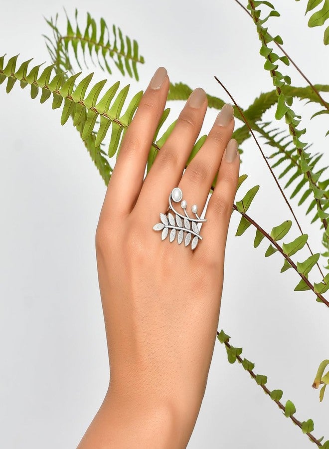 VOYLLA Fresh Fern Dew Drop Ring - Image 3
