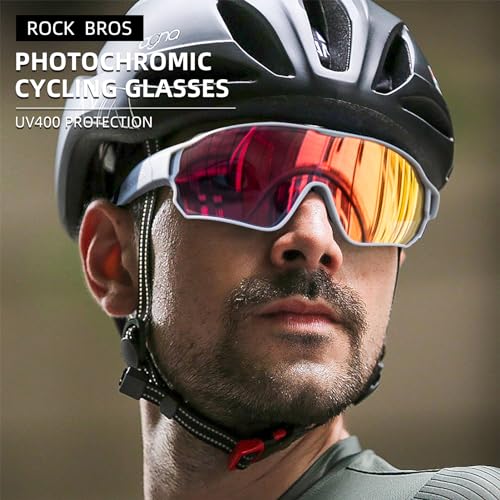 ROCKBROS Photochromic Sunglasses for Men Cycling Sunglasses Sports Bike Glasses - Image 2