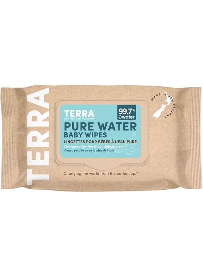Terra Water Baby Organic Wipes 100% Biodegradable Wipes Soft Cleansing Premium Baby Wipes With Chamomile Oil And Vitamin E Travel Pack 70 Wipes (Pack Of 12) - Image 2