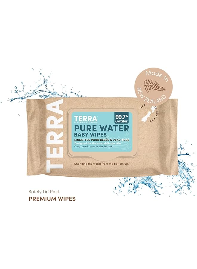 Terra Water Baby Organic Wipes 100% Biodegradable Wipes Soft Cleansing Premium Baby Wipes With Chamomile Oil And Vitamin E Travel Pack 70 Wipes (Pack Of 12) - Image 3