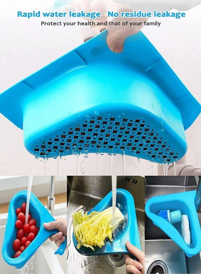 HEVIR Multi-Functional Swan Shape Kitchen Sink Drain Basket - Hanging Filtering Draining Rack, Plastic Organizer, Corner Dish Drying Rack for Washing Vegetables & Fruits, Fits All Sinks (2 Pcs) - Image 5