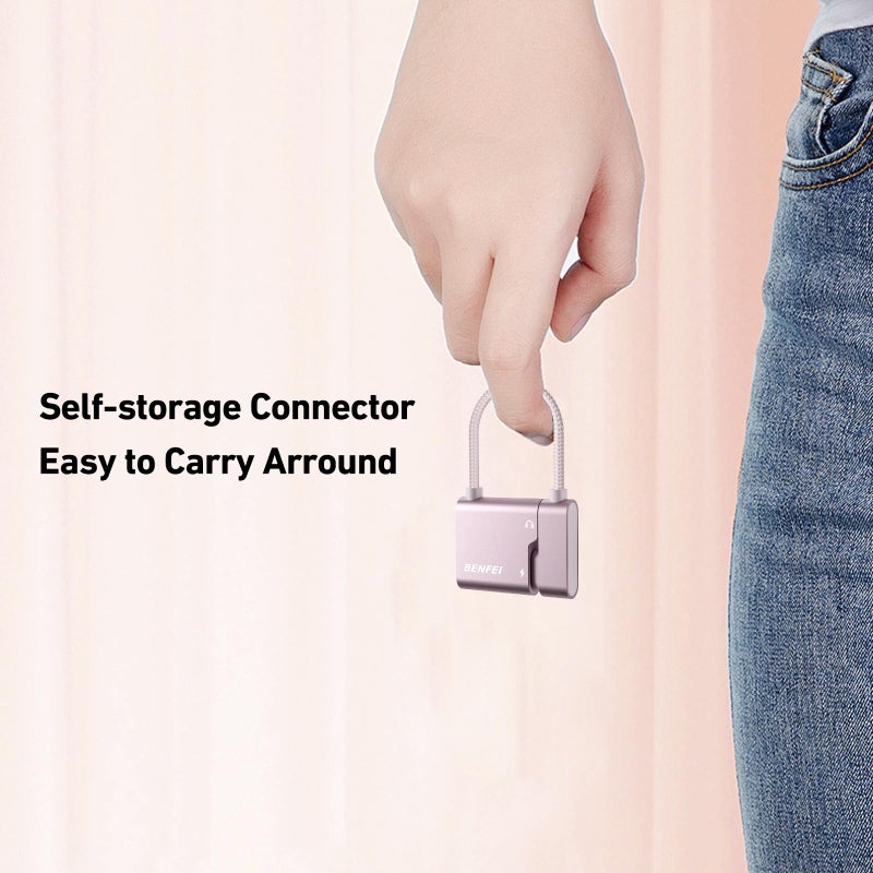 BENFEI USB C to Audio Jack Adapter with 60W Fast Charging, USB-C to 3.5mm Female Headphone Compatible with iPhone 16/15 Pro Max/Pro, Samsung Galaxy S24/S23/S22/S21 Ultra, iPad Pro, Pixel 8 Pink - Image 5