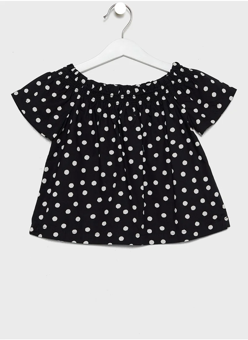 MANGO Kids Polka Dot Top