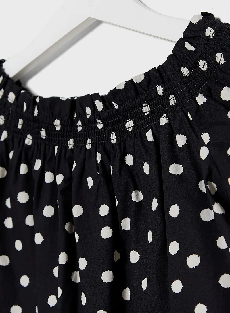 MANGO Kids Polka Dot Top