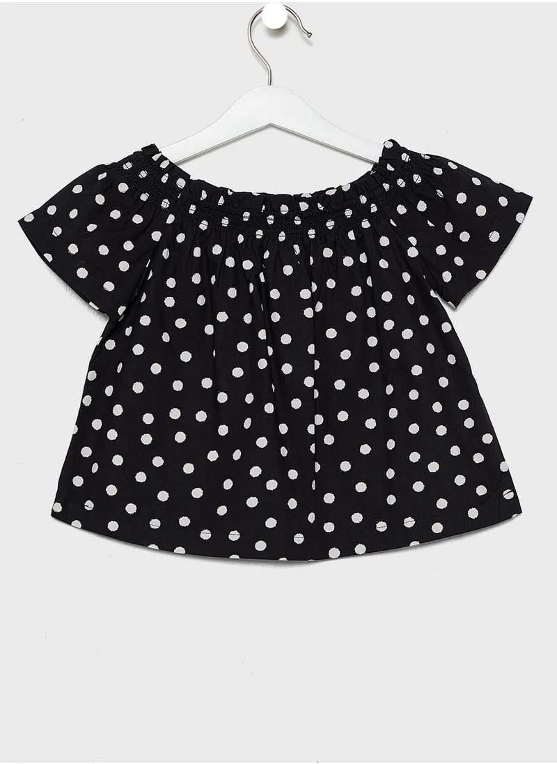 MANGO Kids Polka Dot Top