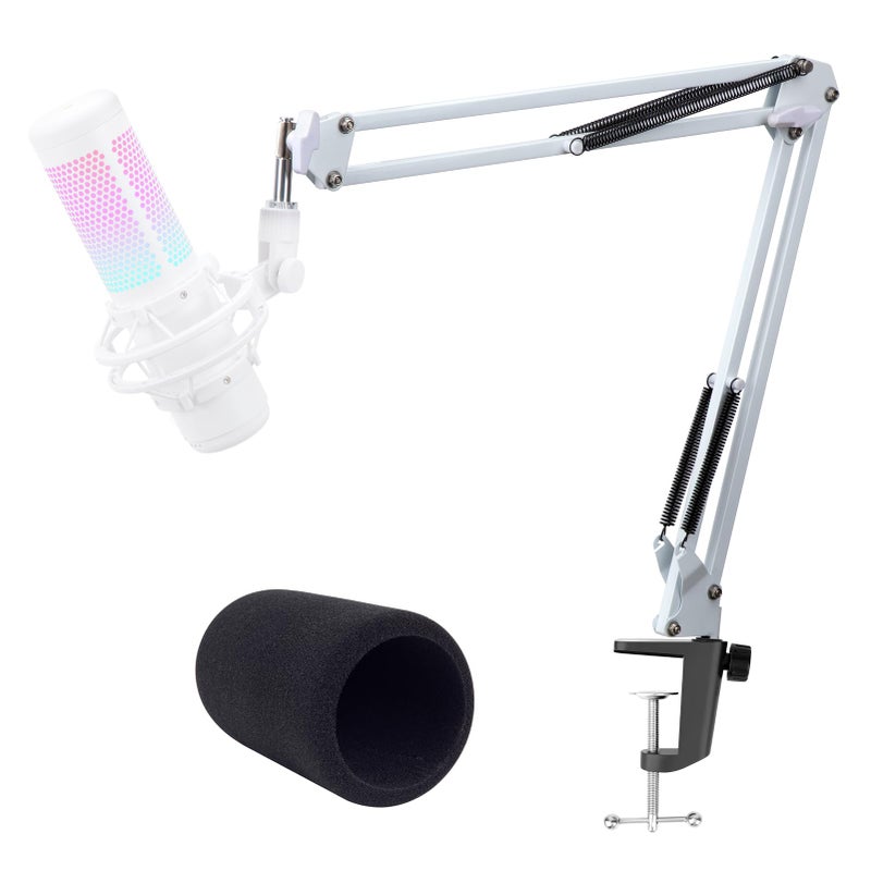 YOUSHARES White Boom Arm for HyperX QuadCast S White Mic Arm Compatible with Hyperx Quadcast White Microphone Premium Microphone Boom Arm Stand by YOUSHARES - Image 2