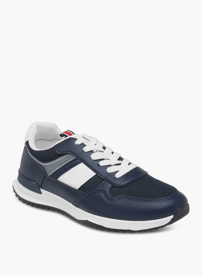 LBL by Shoexpress Men Panelled Sneakers with Lace-Up Closure  - Image 2