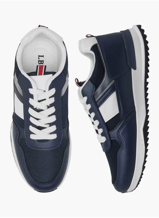 LBL by Shoexpress Men Panelled Sneakers with Lace-Up Closure  - Image 1