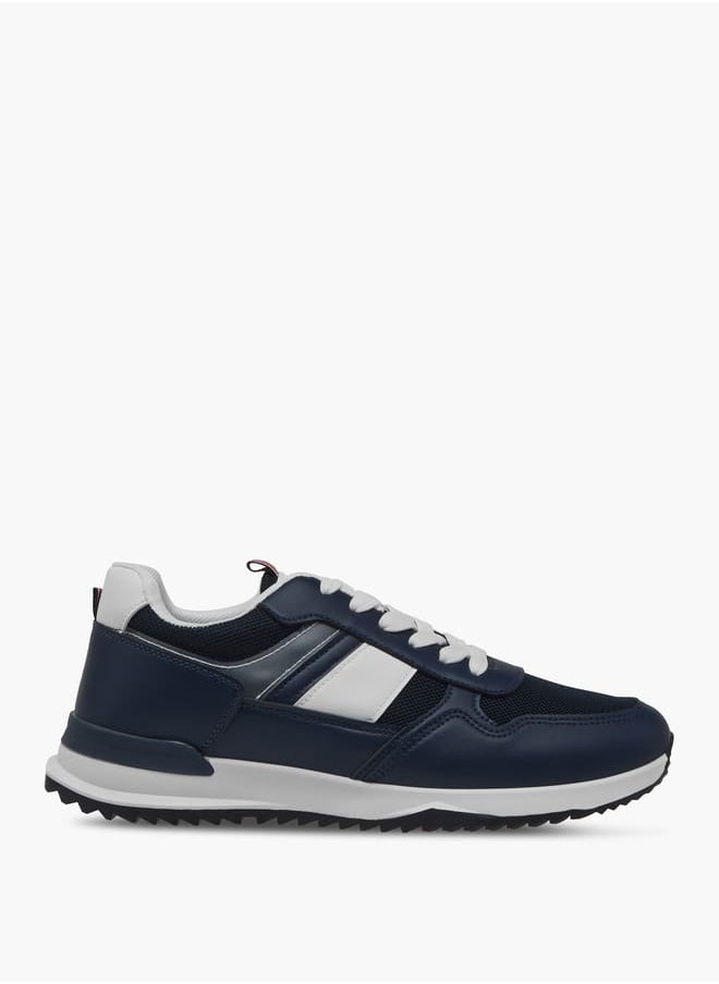 LBL by Shoexpress Men Panelled Sneakers with Lace-Up Closure  - Image 3