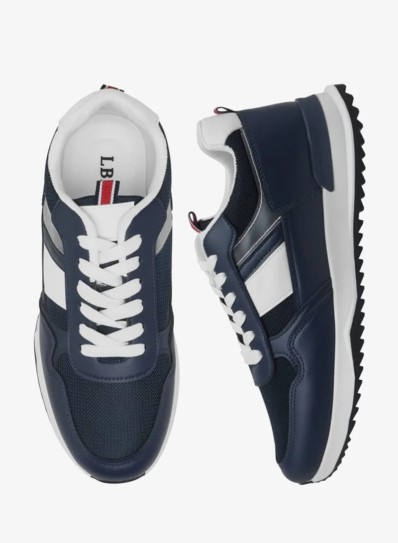 LBL by Shoexpress Men Panelled Sneakers with Lace-Up Closure