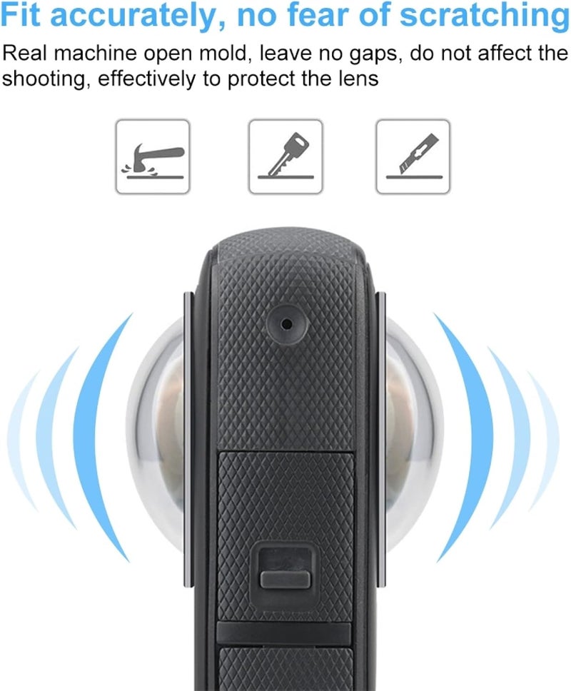 PULUZ Puluz Compatible for Insta360 One X2 Sticky Lens Guards PC Protective Cover Cap for Insta 360 One X2 Waterproof 360 Action Camera Accessories - Image 4