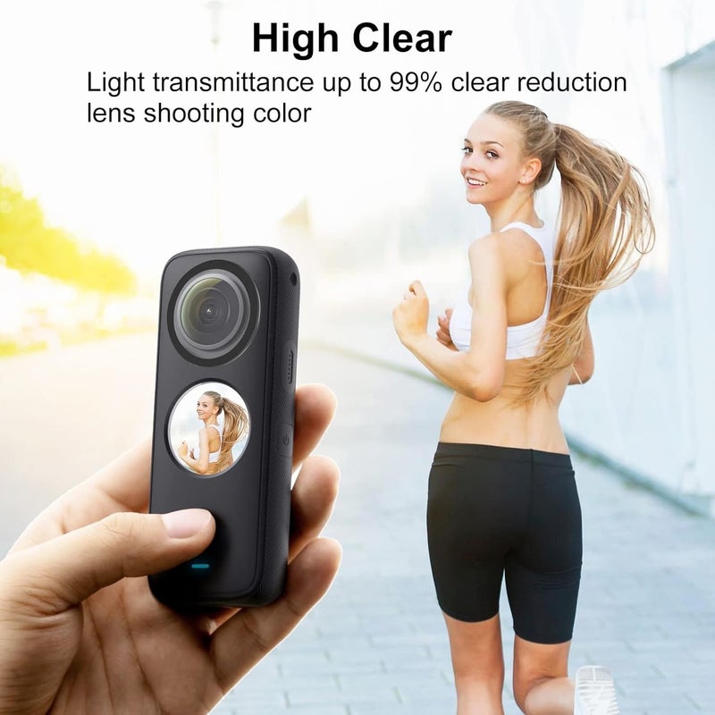 PULUZ Puluz Compatible for Insta360 One X2 Sticky Lens Guards PC Protective Cover Cap for Insta 360 One X2 Waterproof 360 Action Camera Accessories - Image 5