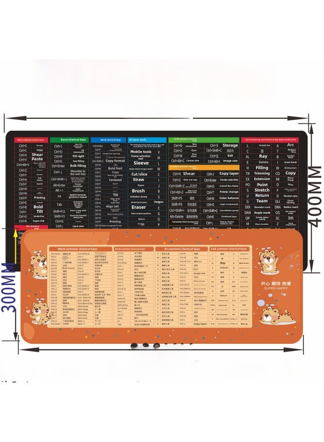 Colorful Precision Lock Edge Large Thickened Cartoon Gaming Mouse Pad Customized E-commerce Keyboard Desk Mat-Color:2mm Thickness-Pattern:260*210mm Lotus - Image 2