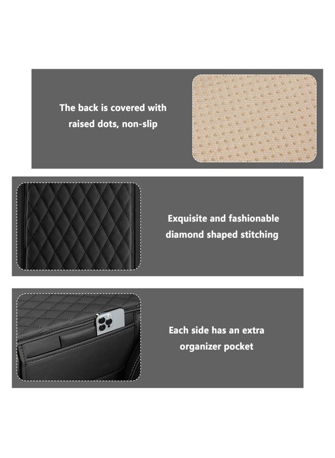 Stacool Upgraded Car Center Console Cover,Microfiber Leather Car Armrest Cover Cushion with 2 Storage Bags,Car Armrest Storage Box Car Interior Accessories for Most Vehicles (Black) - Image 3