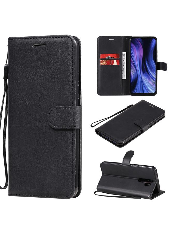 The Bros Case For Xiaomi Redmi 9 Solid Color Horizontal Flip Protective Leather Case with Holder & Card Slots & Wallet & Photo Frame & Lanyard