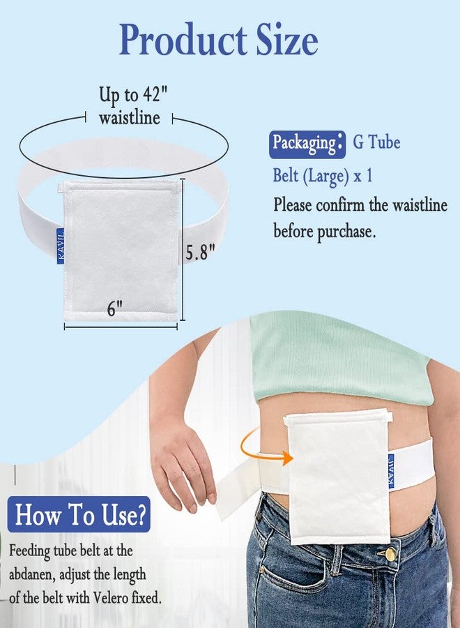 KAVIL Feeding Tube Belt Holder Supplies Peritoneal Dialysis G Tubing Protective Belt Pouch G/Peg/J Catheter Abdominal Protector Cover Accessories for Adult, Women, Men 6" * 6" (Large Size) - Image 2