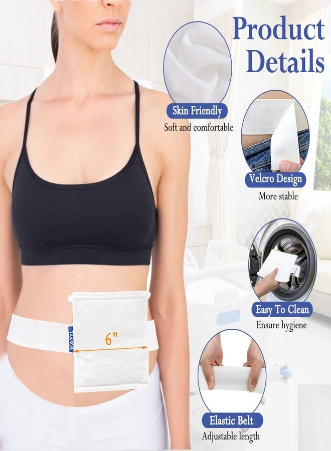 KAVIL Feeding Tube Belt Holder Supplies Peritoneal Dialysis G Tubing Protective Belt Pouch G/Peg/J Catheter Abdominal Protector Cover Accessories for Adult, Women, Men 6" * 6" (Large Size) - Image 4