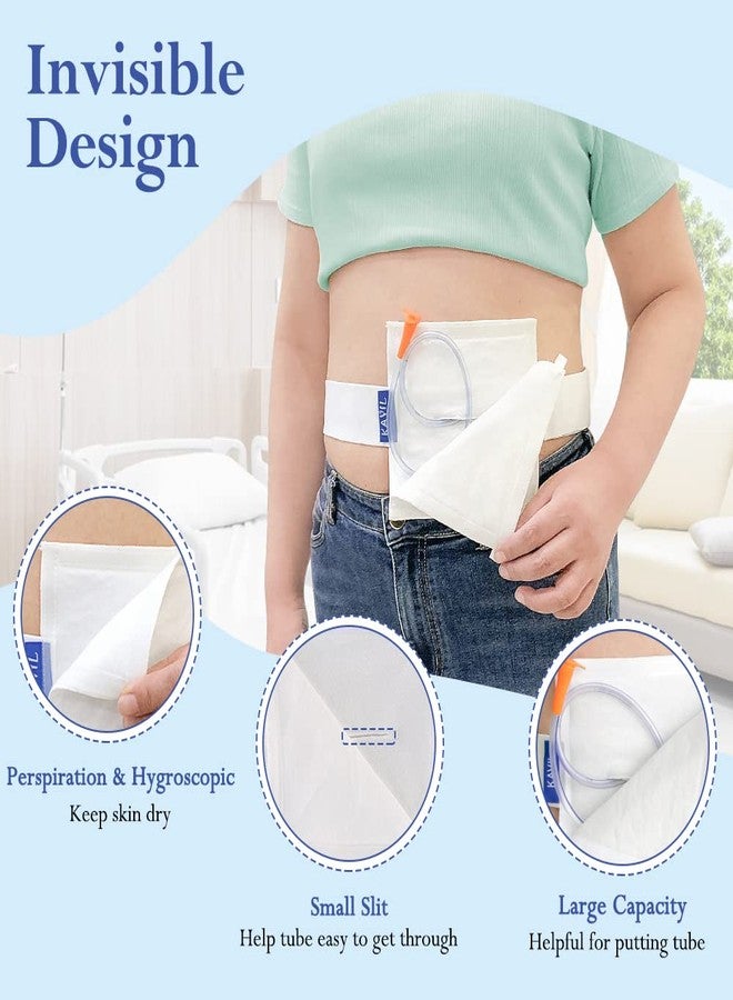 KAVIL Feeding Tube Belt Holder Supplies Peritoneal Dialysis G Tubing Protective Belt Pouch G/Peg/J Catheter Abdominal Protector Cover Accessories for Adult, Women, Men 6" * 6" (Large Size) - Image 3