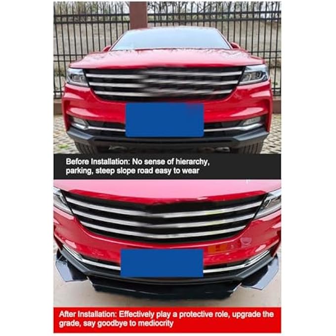 Brilluxa Bumper Lip, Front Lip Splitter and Front Spoiler, 150cm Glossy Black Universal Fit Lower Valance Splitter for Car Sedan Coupe SUV - Image 2