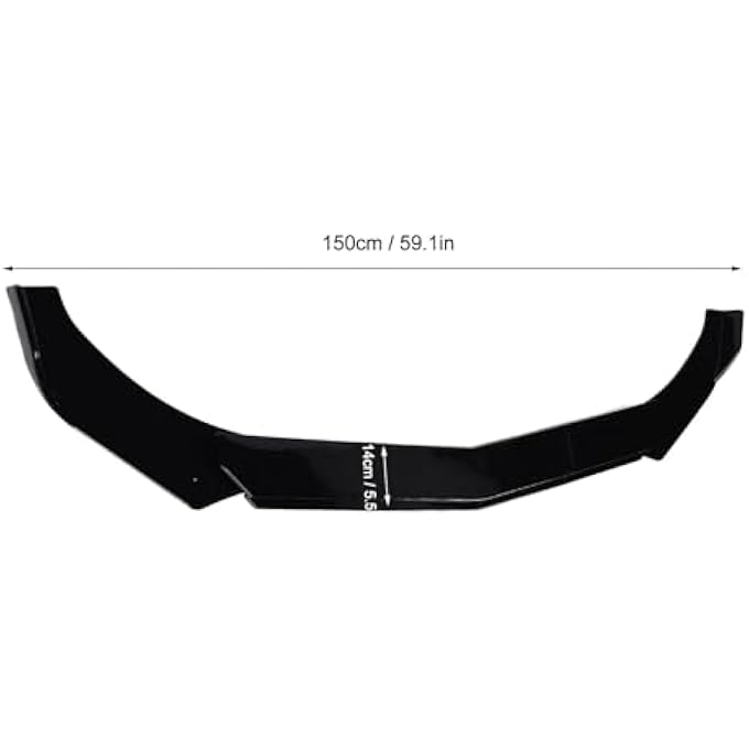 Brilluxa Bumper Lip, Front Lip Splitter and Front Spoiler, 150cm Glossy Black Universal Fit Lower Valance Splitter for Car Sedan Coupe SUV - Image 5