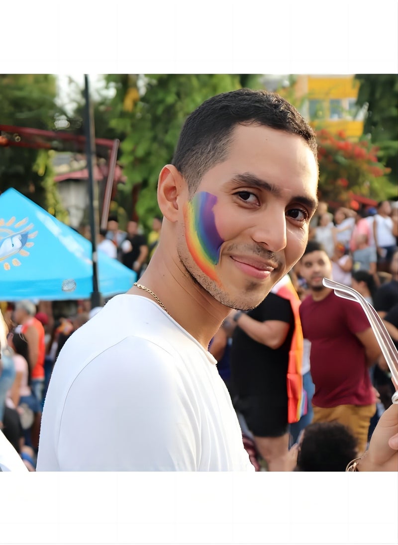 Professional face painting 6 colors rainbow