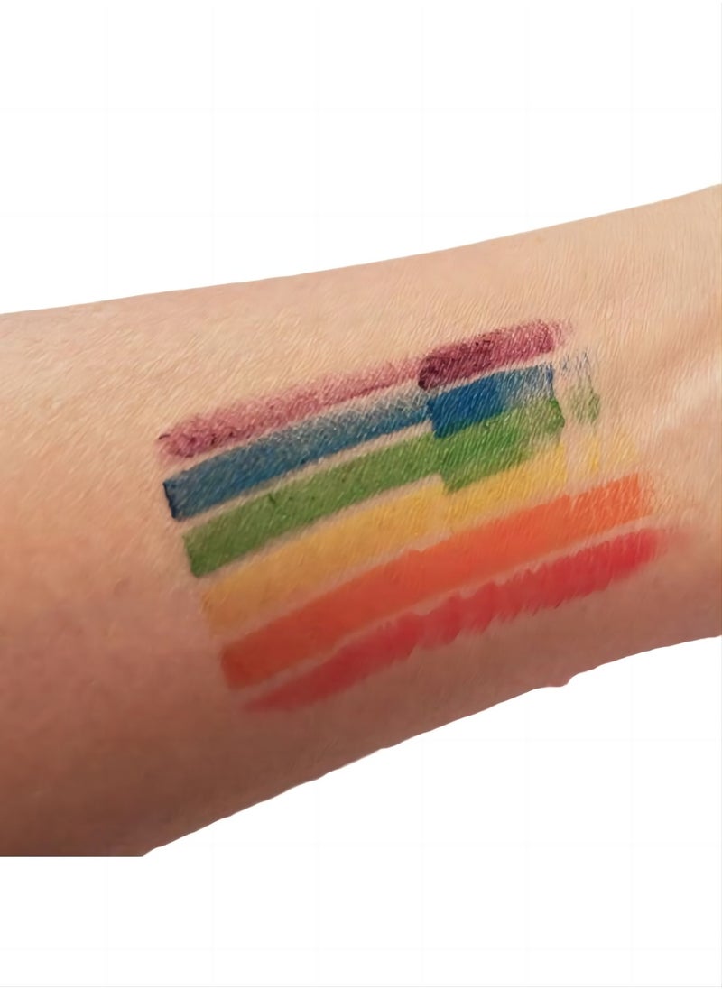Professional face painting 6 colors rainbow