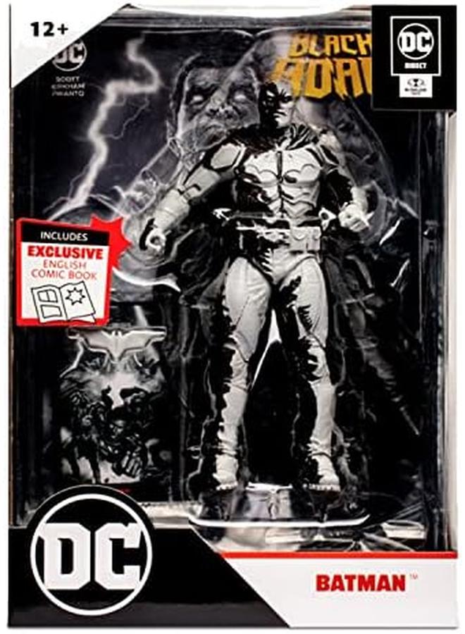 McFarlane 7 Inch Direct Black Adam Gold Label Batman Action Line Art Variant Figure With 22 Moving Parts Collectible Black Adam Comic Figure With Unique Comic Book Ages 12 Plus - Image 4