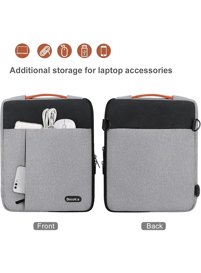 Gocokia Laptop Shoulder Briefcase Sleeve for 13.3-14.1 inch Notebook Bag - Image 3