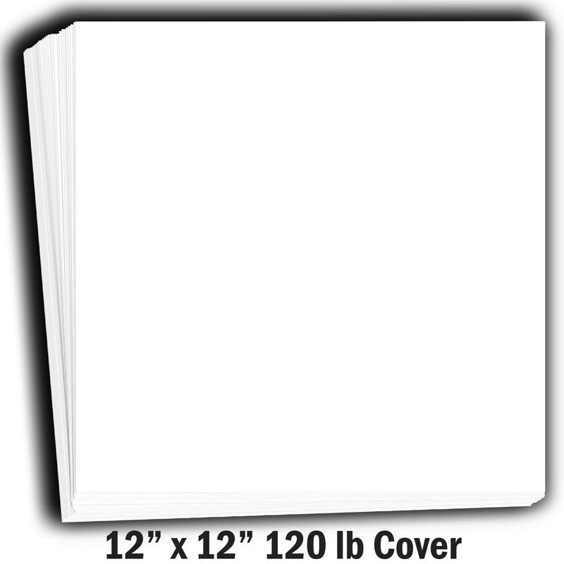 Hamilco White Cardstock Scrapbook Paper 12x12 Heavy Weight 120 lb Cover Card Stock â€“ 25 Pack - Image 2