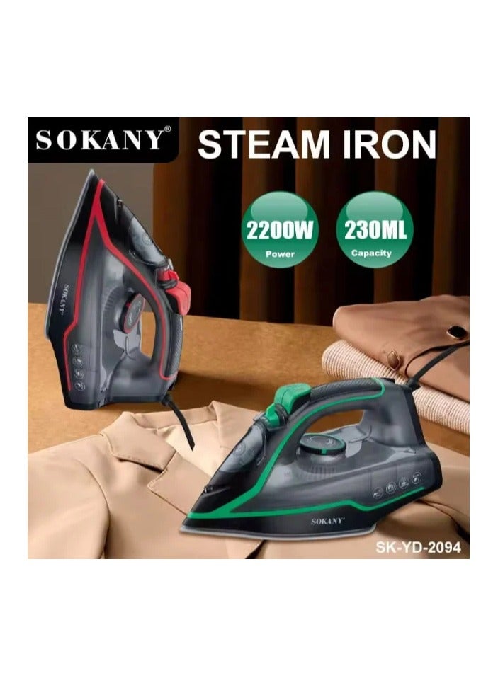 sokany Sokany Sk-Yd-2094 Steam Iron 230Ml Capacity Water Tank - green - Image 2