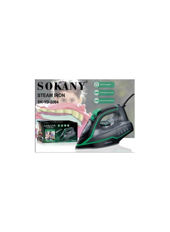 sokany Sokany Sk-Yd-2094 Steam Iron 230Ml Capacity Water Tank - green - Image 3