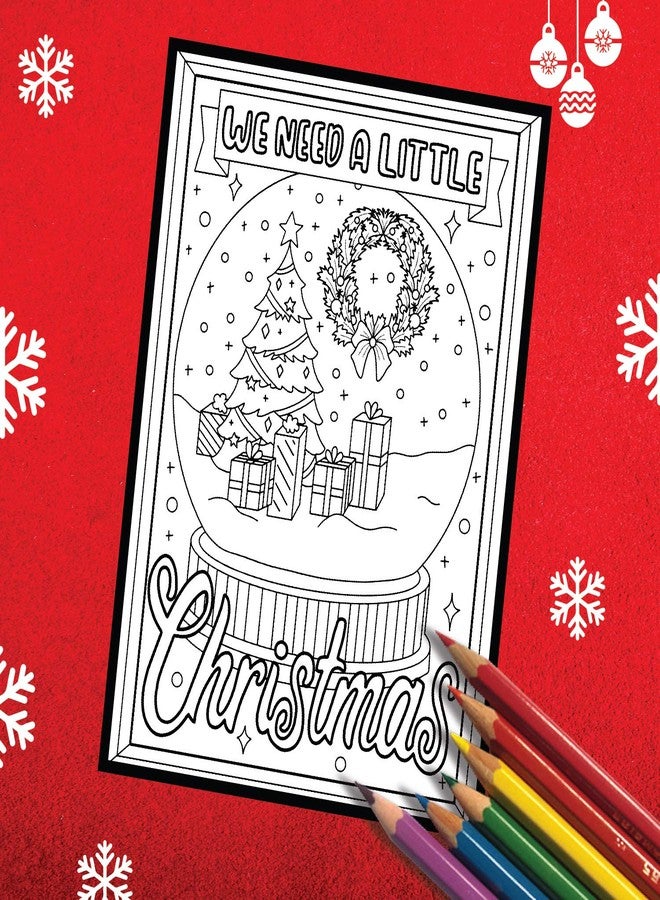 Coloring Broadway - A Very Broadway Christmas Coloring Pages (Set of 4), Broadway Musical Merchandise, Printed on Matte Card Stock (8 1/2” x 11”), Ideal Gift for a Broadway Theater Lover - Image 4